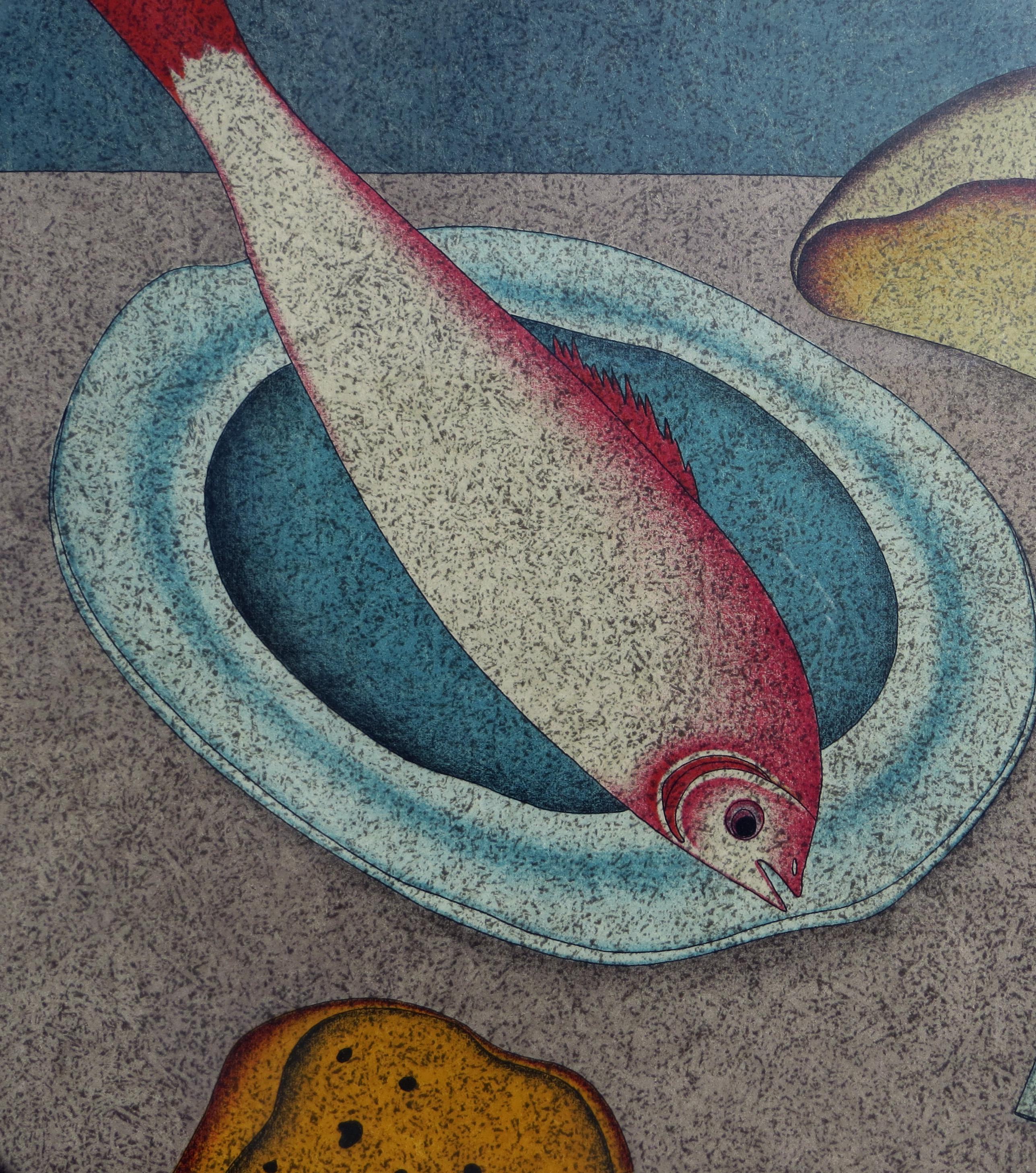 Still Life with Fish, Bread and Knife 2