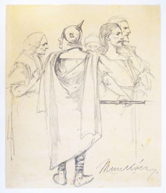 Study for Christ before Pilate (XI) - Drawing Hungarian Christ before Pilate