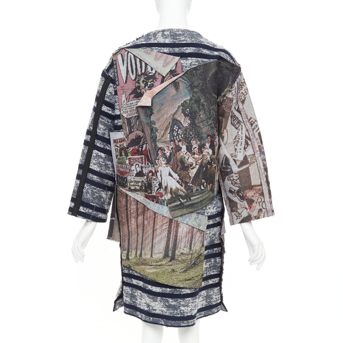 MIHARA YASUHIRO colorful cotton blend patchwork jacquard applique jacket IT38 XS en vente 1