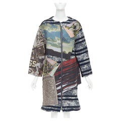 MIHARA YASUHIRO colorful cotton blend patchwork jacquard applique jacket IT38 XS