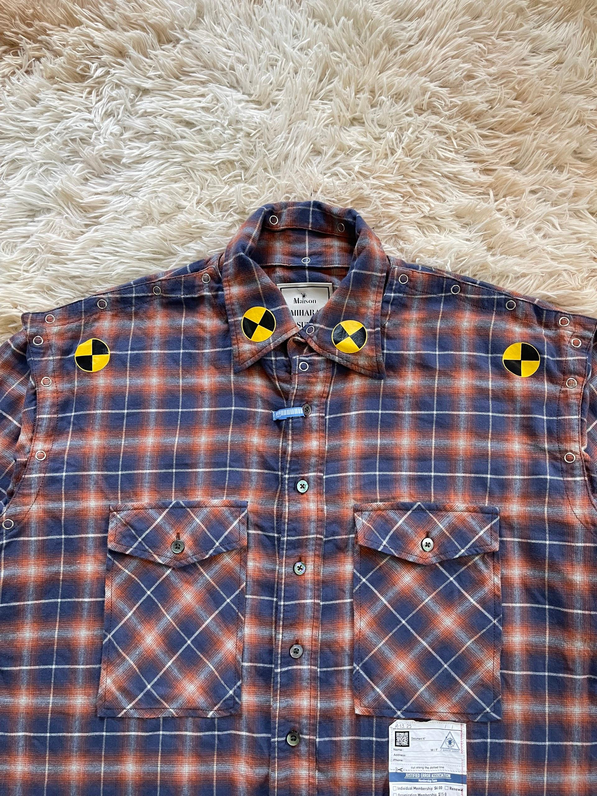 Miharayasuhiro 2010's Oversized Atomic Plaid Shirt In Excellent Condition For Sale In Seattle, WA