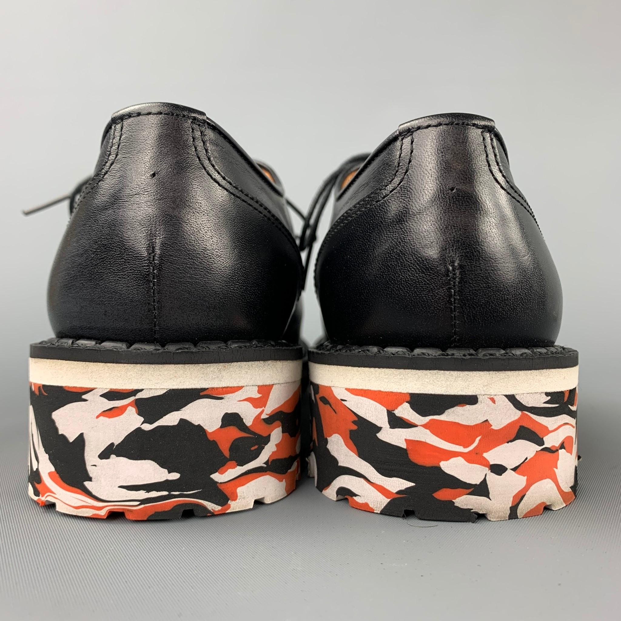 Men's MIHARAYASUHIRO Size 7 Black Leather Cap Toe Lace Up Shoes