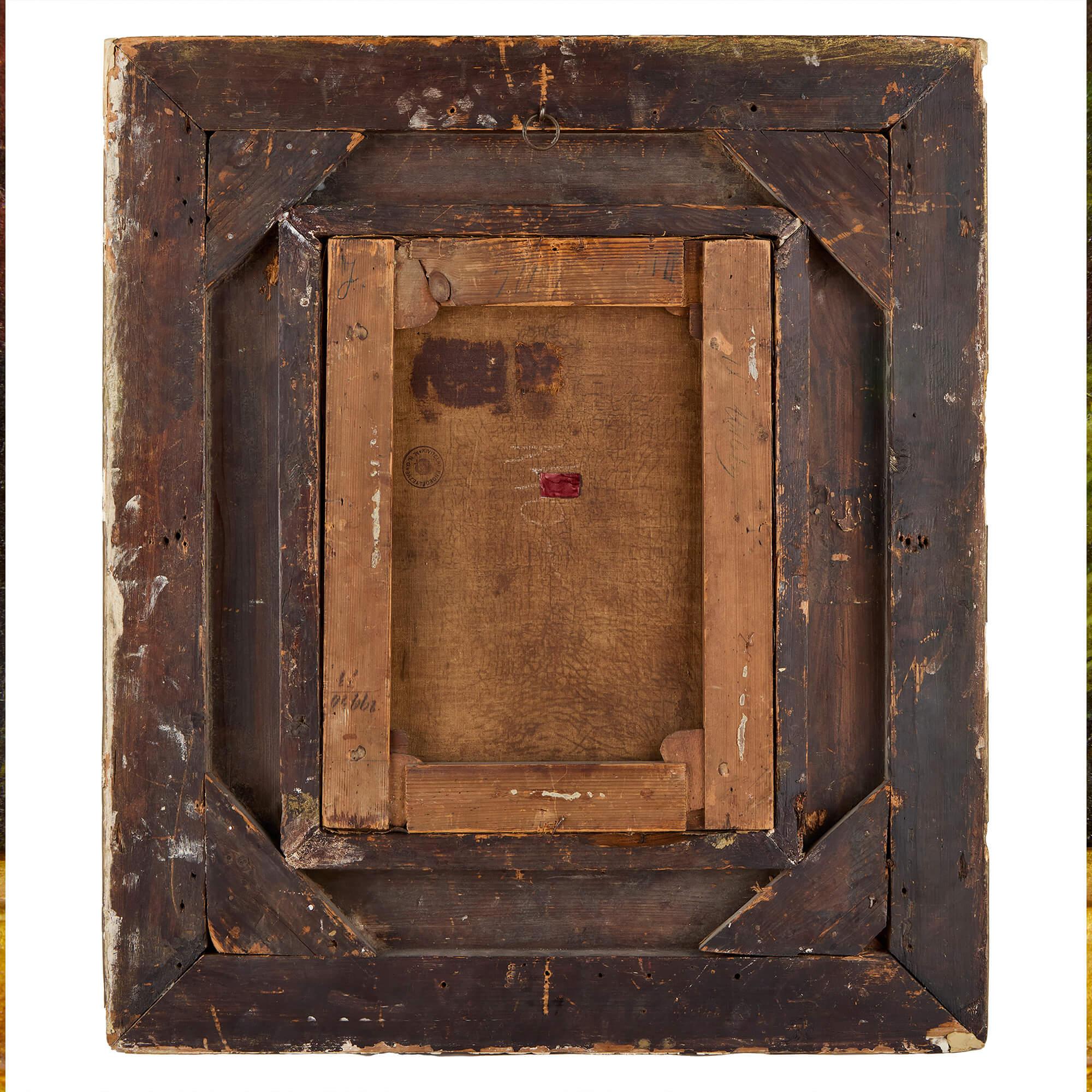 Tschechisch 19. Jahrhundert Dalmatinische Tracht Junger Mann Orientalist Ölporträt Kovács (Braun), Figurative Painting, von Mihály Kovács