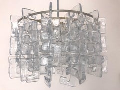 Miid-Century Interlocking Murano Flush Mount von Carlo Nason für Mazzega, 1970er Jahre