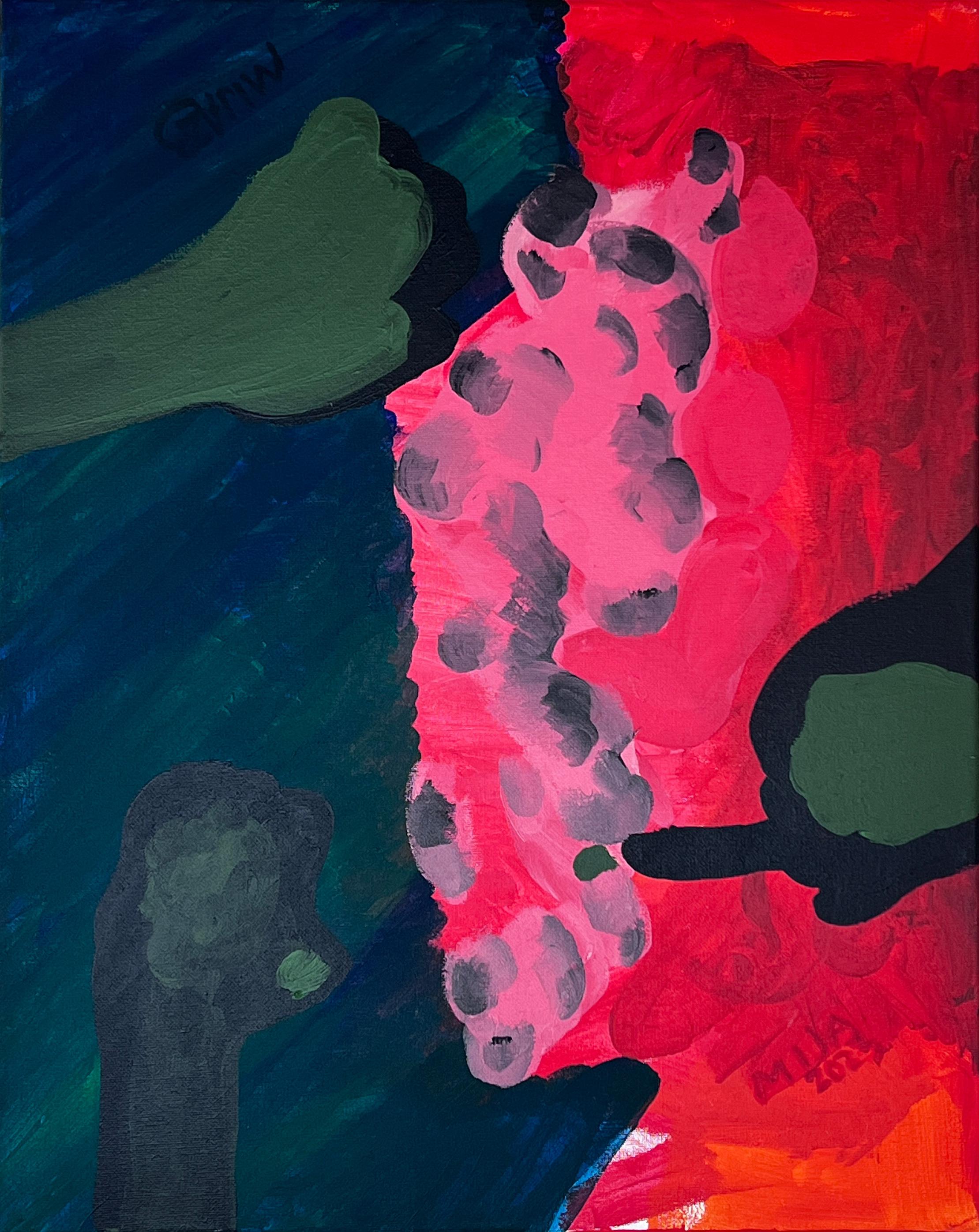 "Le Embodied Abstractions di Mija Jung presentano opere dinamiche e stratificate che esplorano la fisicità e la materialità della pittura attraverso composizioni vibranti e gesti intuitivi".

Maja Jung
Punti del viso
2022
Acrilico su tela
20 x 16