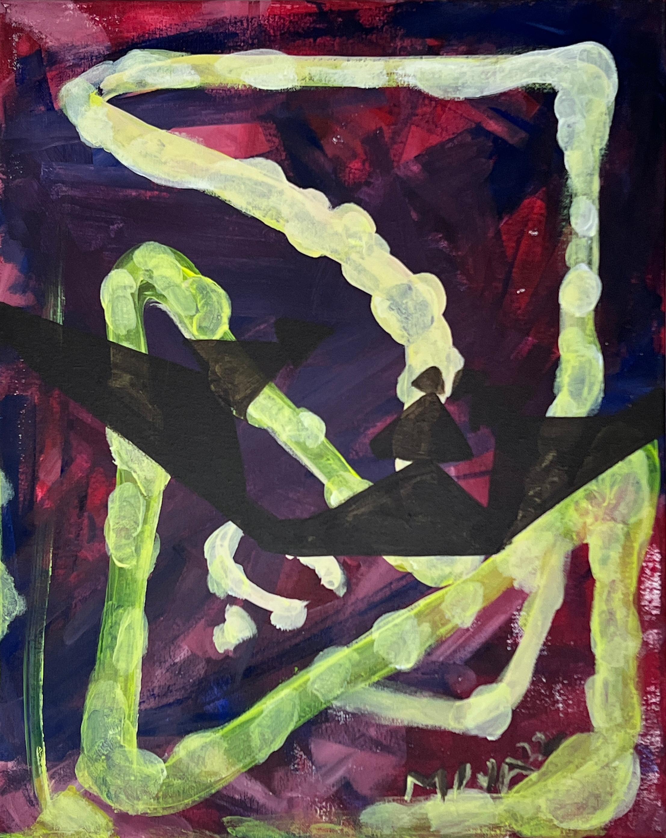 "Mija Jung's Embodied Abstractions showcase dynamic, layered works that explore the physicality and materiality of painting through vibrant compositions and intuitive gestures."

Maja Jung
Intestines
2022
Acrylic on canvas
20 x 16 inches

Mija