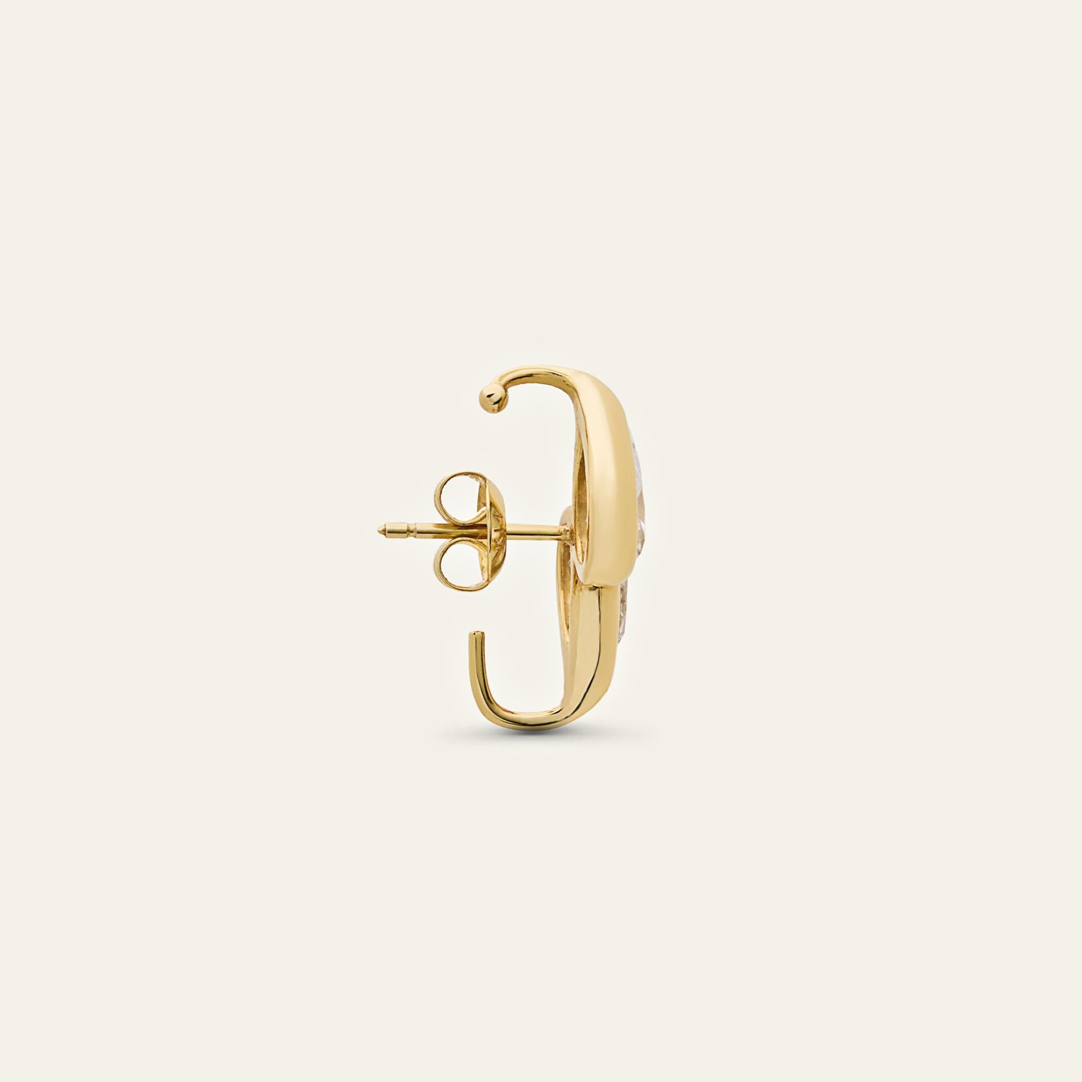 Pear Cut Mika Ear Cuff in Yellow Gold with Pear Diamonds