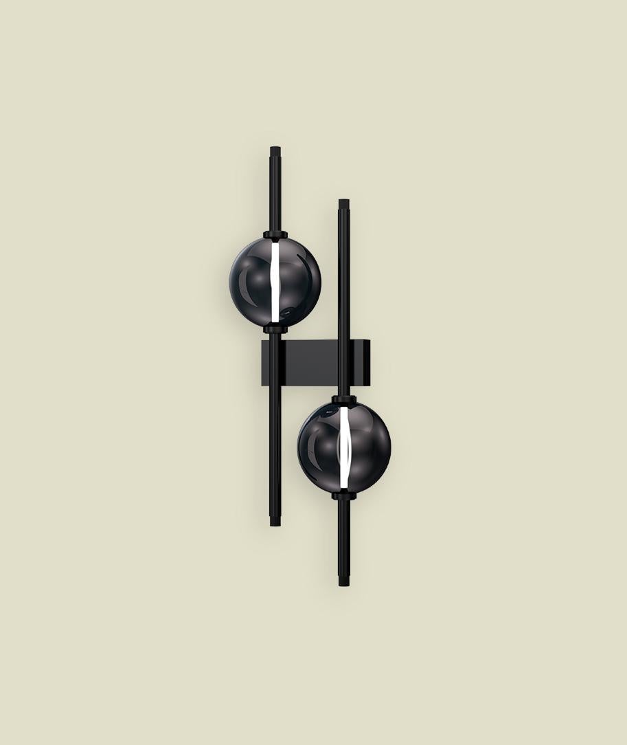 Mikado 2 Wall Lamp by Euroluce Lampadari
Dimensions: D 14 x W 16 x H 64 cm.
Materials: Metal and glass.

Available in different colors. Prices may vary. All our lamps can be wired according to each country. If sold to the USA it will be wired for