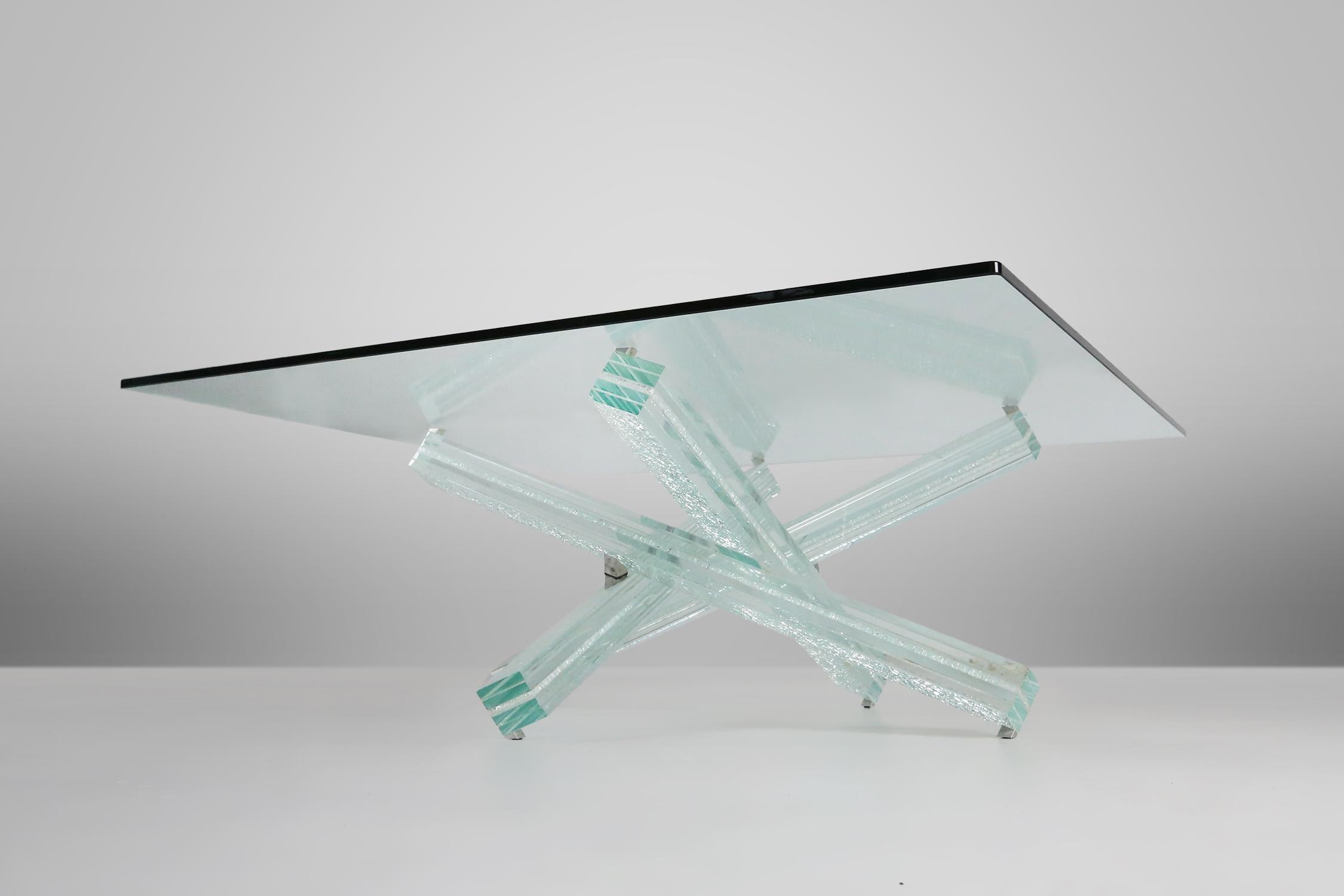 Mikado coffee table by Maurice Barilone In Good Condition For Sale In Meulebeke, BE