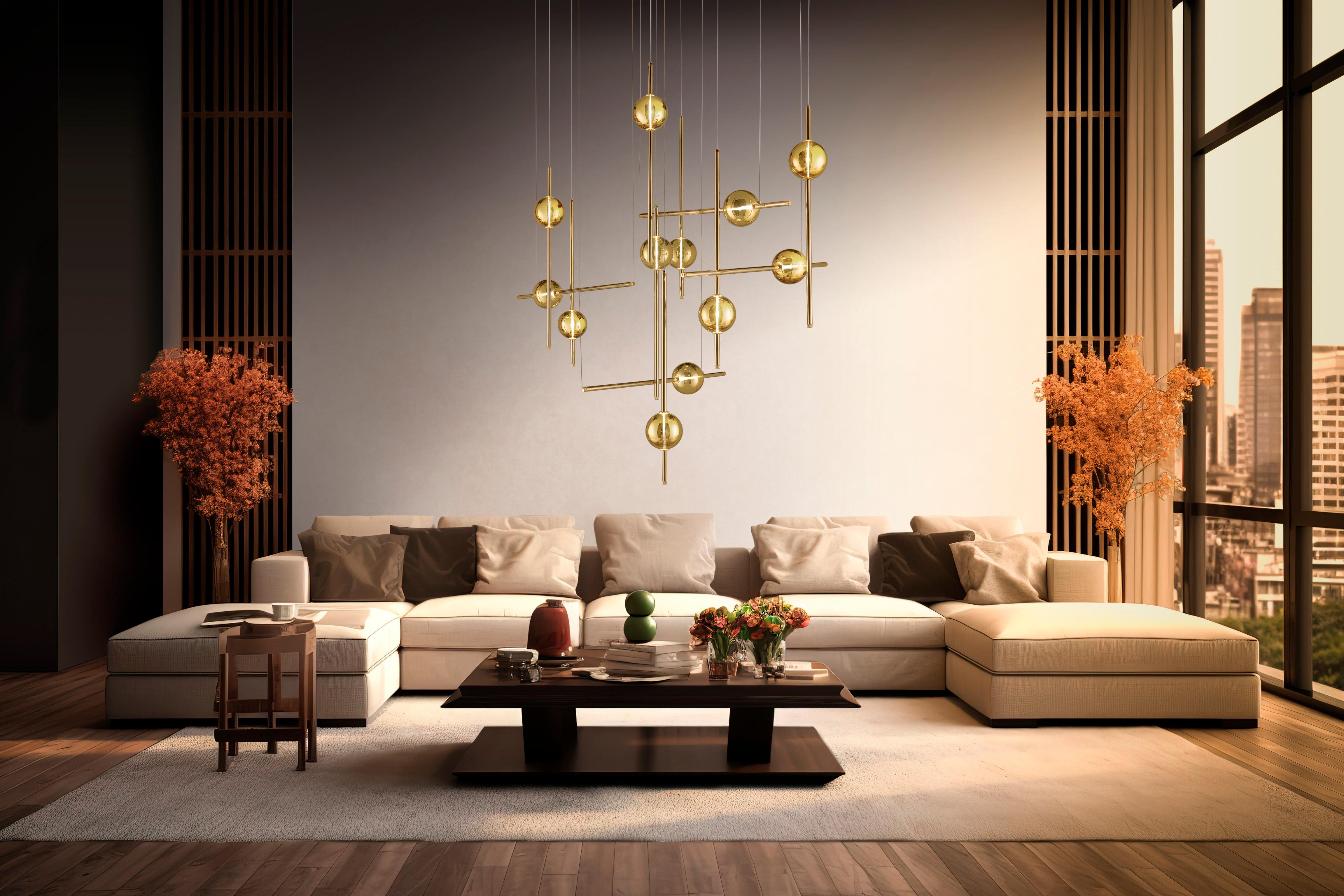 Postmoderno Lampada a sospensione Mikado S12 di Euroluce Lampadari in vendita