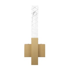Mikado Solo Wall Lamp in Satin Brass and Crystal Diffusers