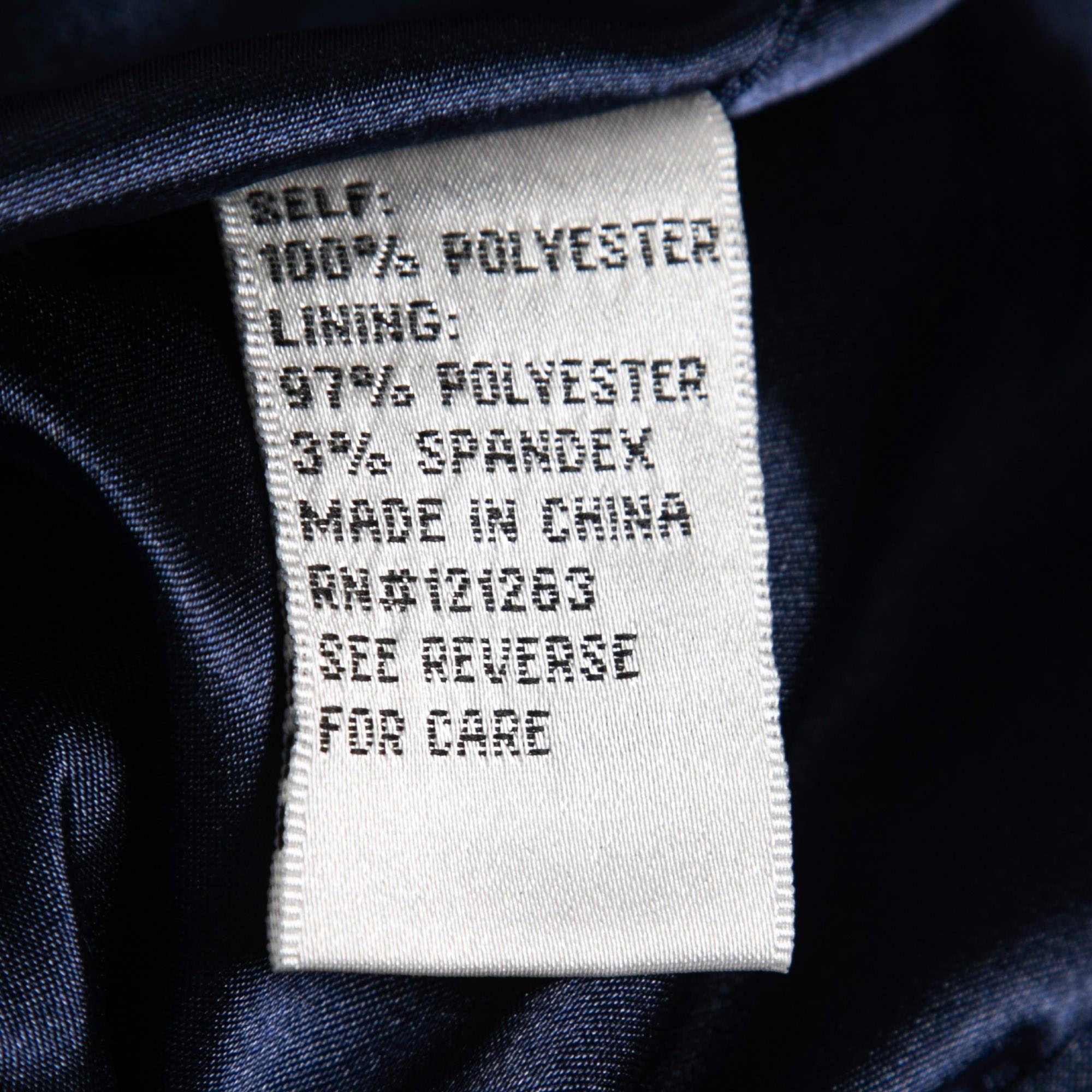 Mikael Aghal Rosette Applique Embellished Sheer Yoke Sleeveless Dress S 2