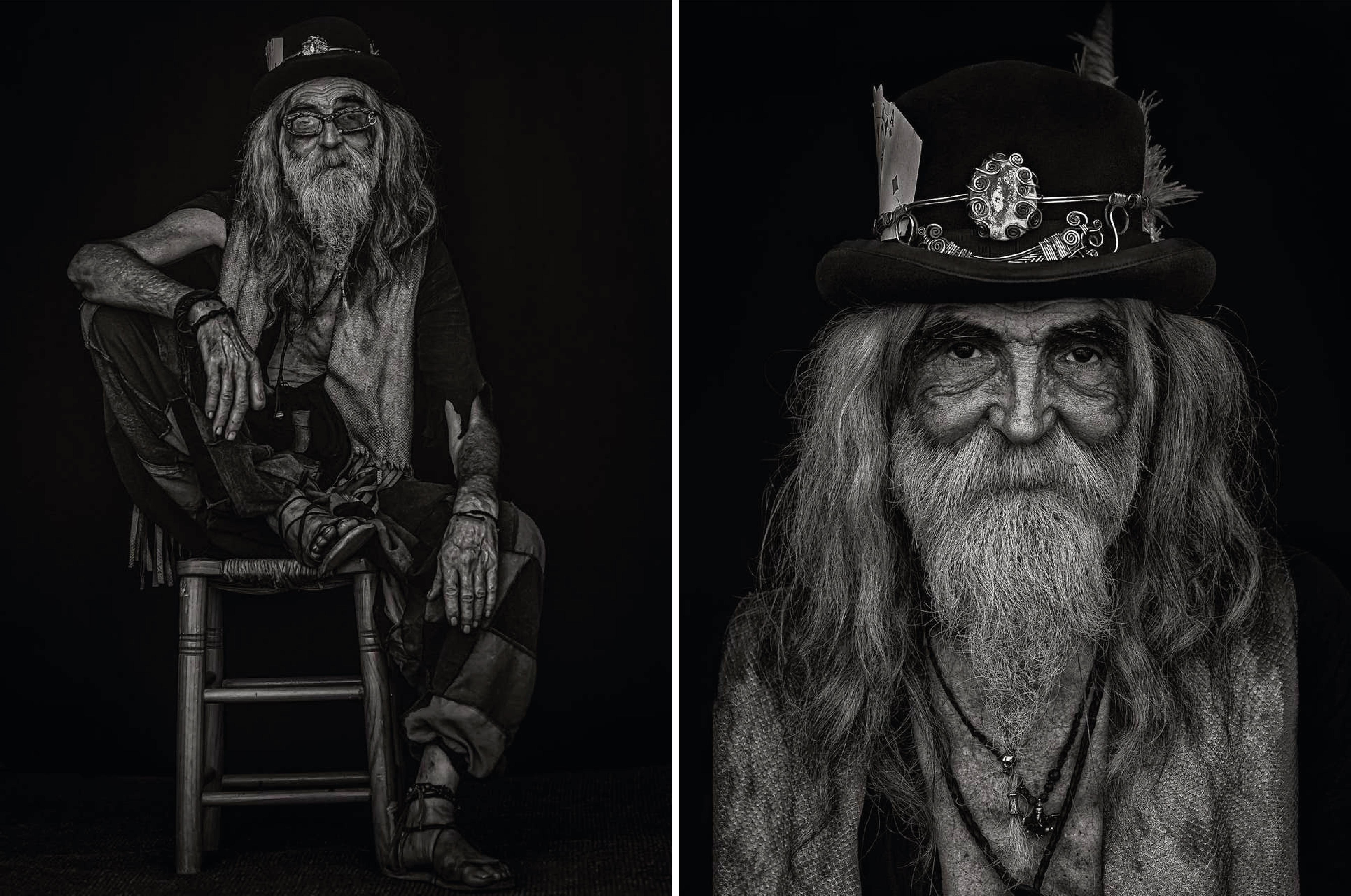 Mikael Kenta Portrait Photograph - Jesus 2 and Jesus, From Ibiza Series, Diptych