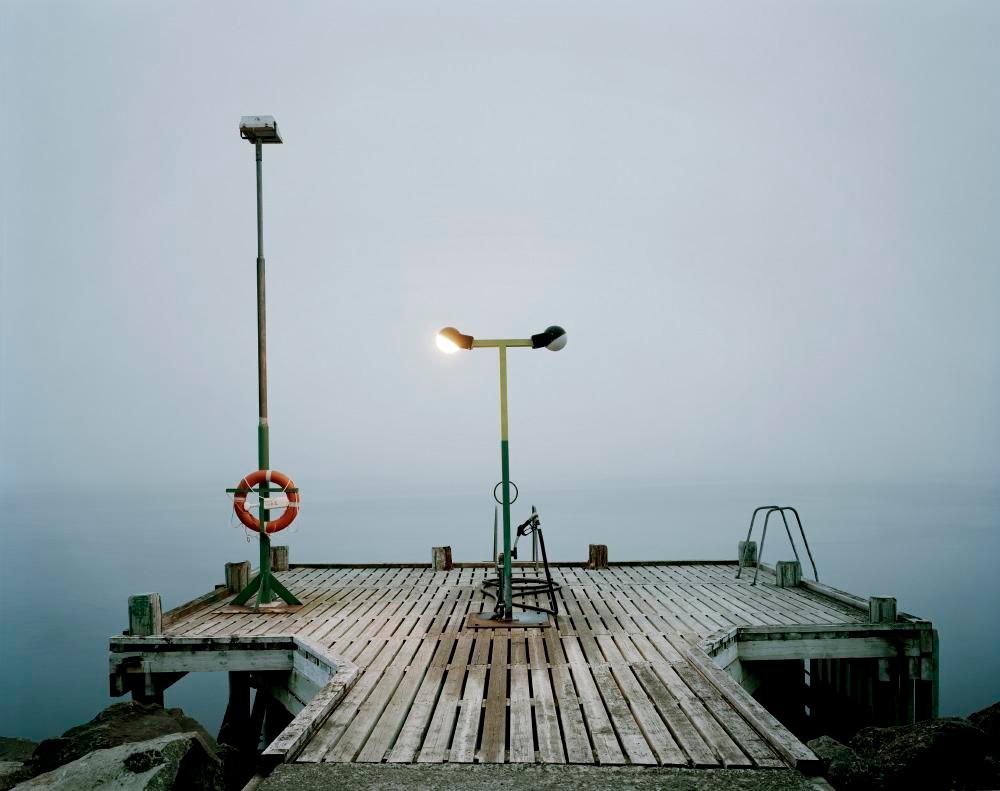 "Iceland 270" colour photography of a dock in Iceland by Mikael Lafontan.

Mikael Lafontan is a French-Swedish artist, born in 1968. He has been living and working in Paris for 20 years. Most of Mikael Lafontan's work covers and explores northern