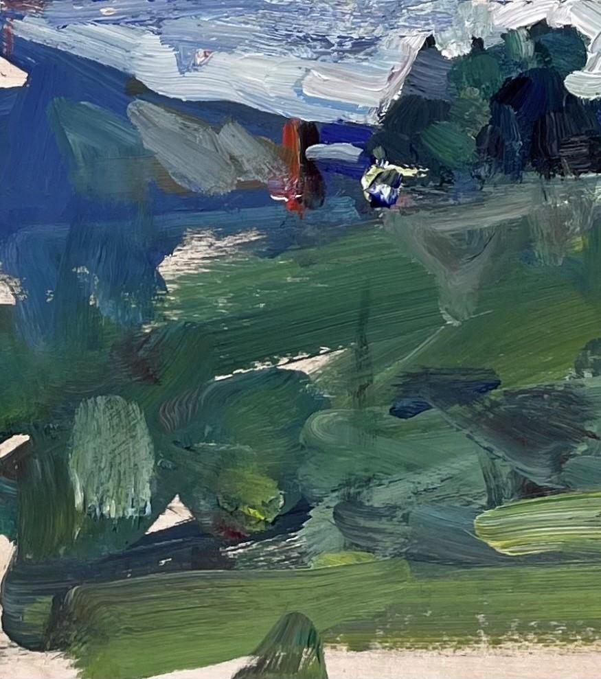 „A Group of Trees“ (2024) von Mikael Olson, impressionistisches Öl-Stillleben im Angebot 1