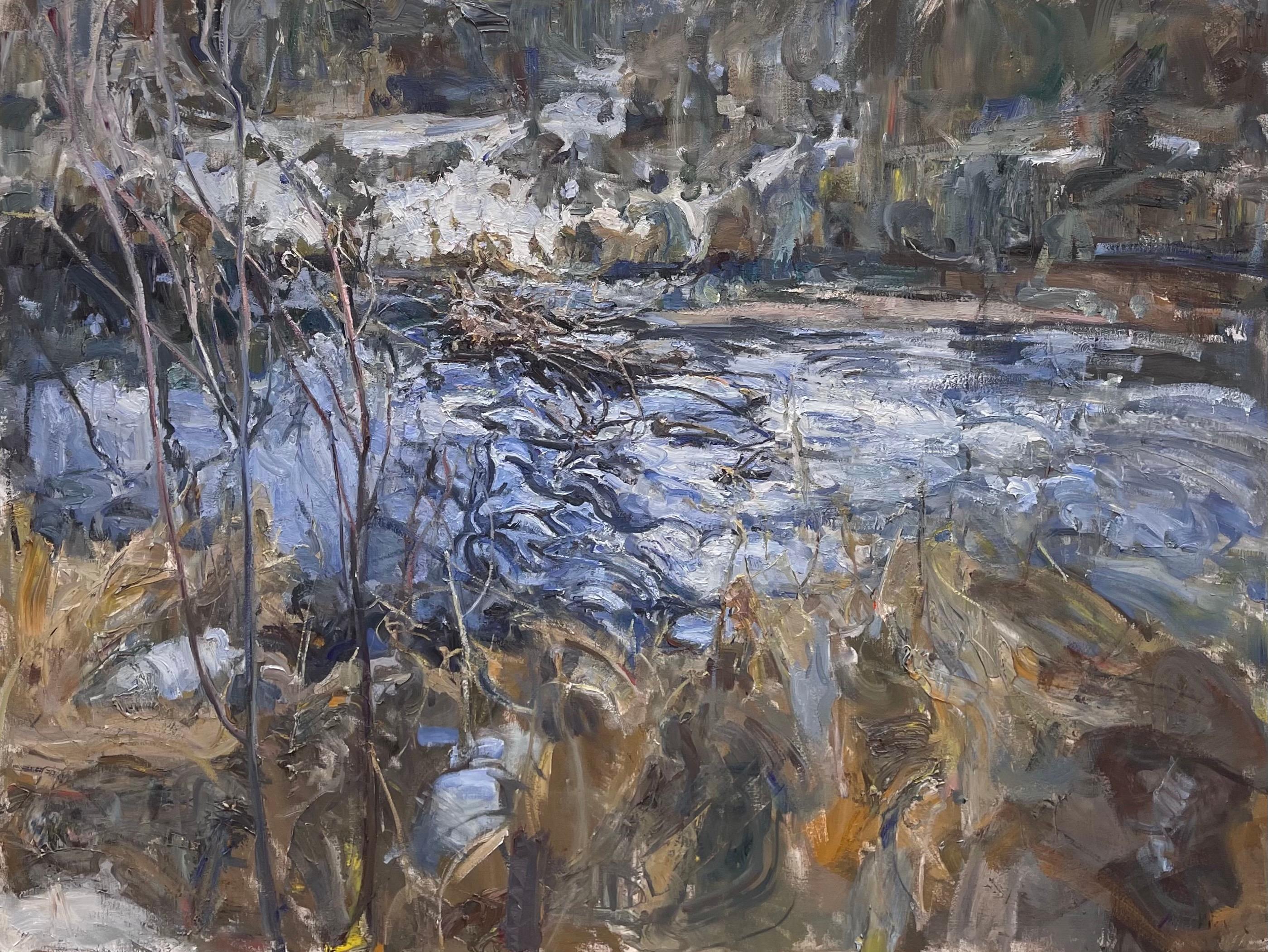 "Beaver Dam, " Oil Painting