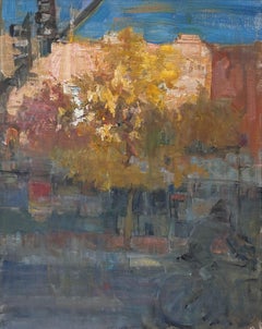 "Reflejos de Broadway" (2024) de Mikael Olson, Pintura al óleo de naturaleza muerta