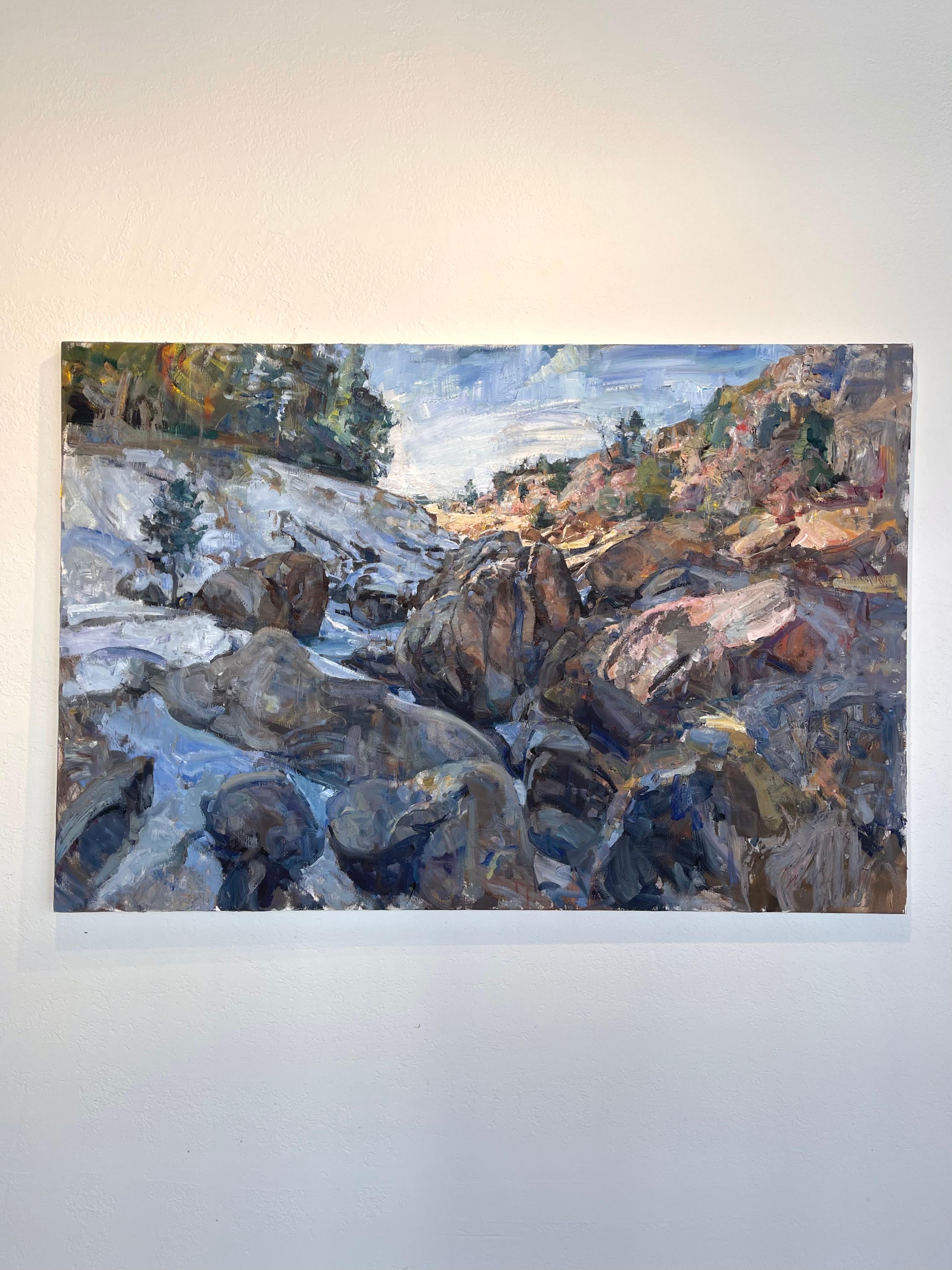 „Castle Wood Canyon“, Ölgemälde – Painting von Mikael Olson