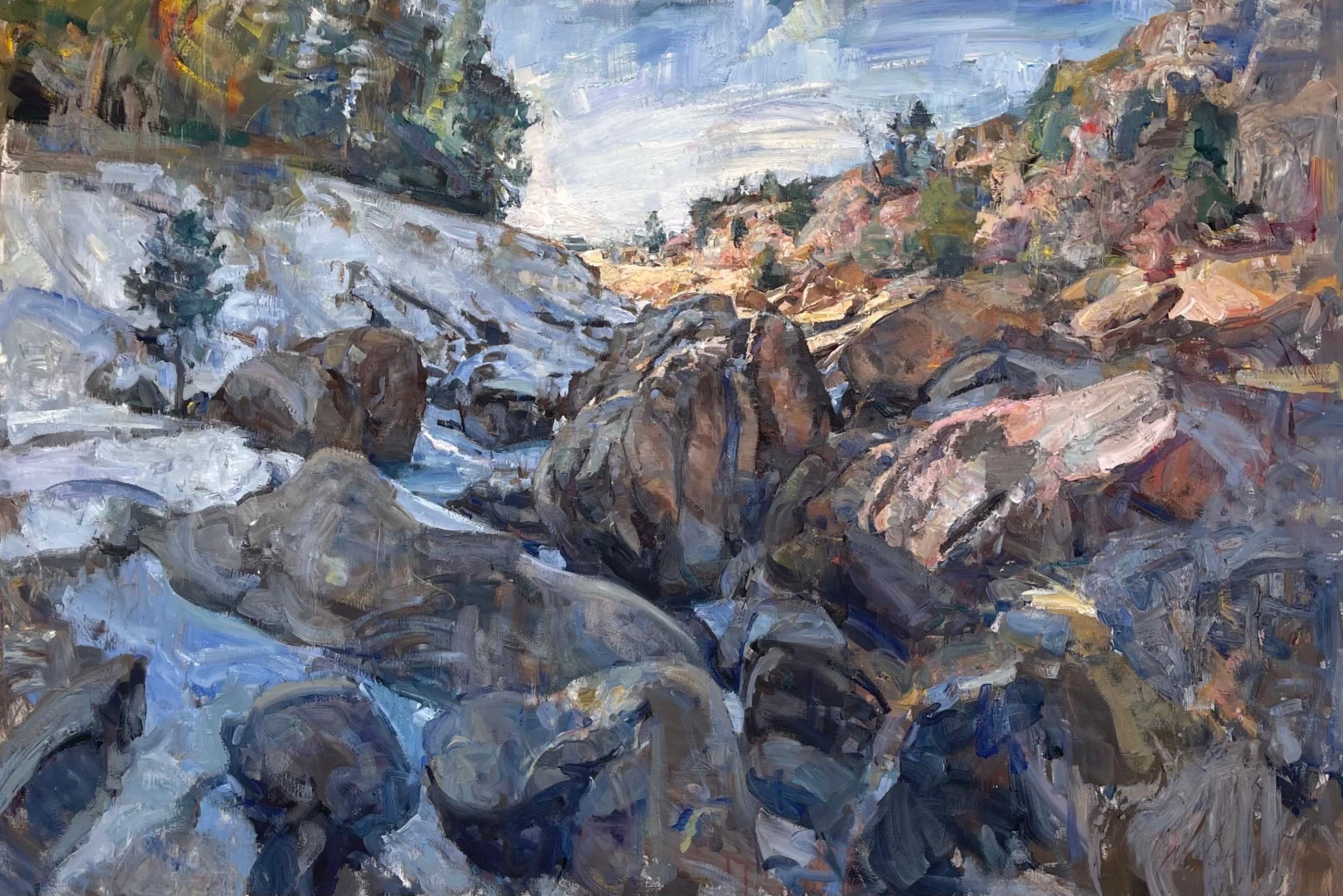 Landscape Painting Mikael Olson - "Castle Wood Canyon", Peinture à l'huile