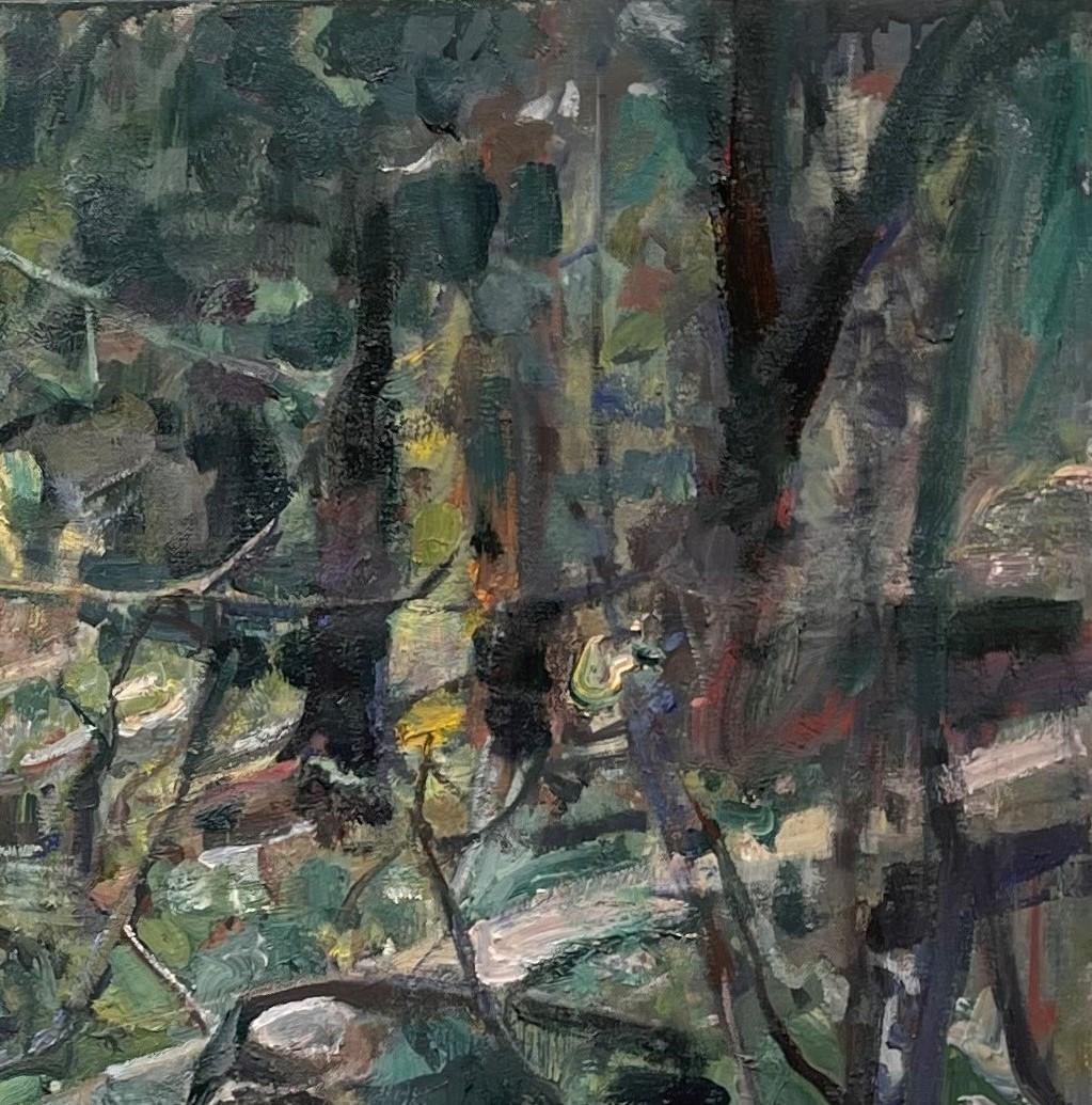 „Deep Woods“ (2023) von Mikael Olson, impressionistisches Öl-Stillleben im Angebot 3