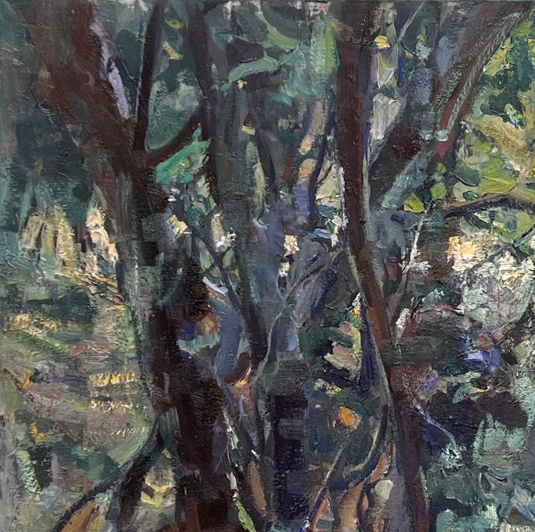 „Deep Woods“ (2023) von Mikael Olson, impressionistisches Öl-Stillleben im Angebot 4