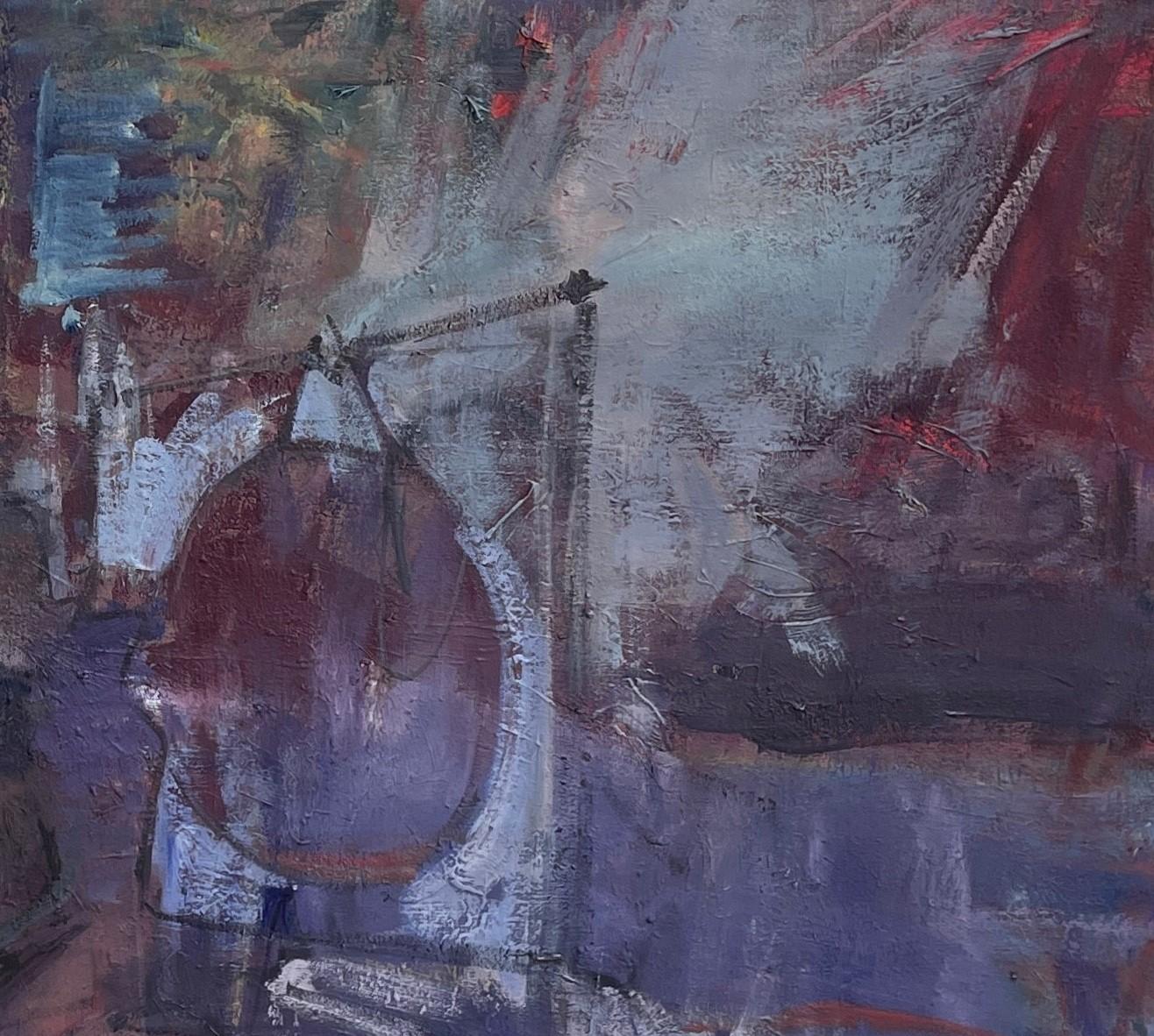 „Dissolve“ (2024) von Mikael Olson, Original impressionistisches Interieur-Ölgemälde im Angebot 2