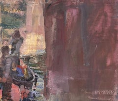 "Gondolas" (2024) By Mikael Olson, Original Impressionist Oil Painting