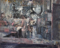 "Pizza unta" di Mikael Olson, pittura ad olio originale impressionista per interni