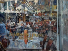 "Gumbo" (2024) di Mikael Olson, pittura impressionista ad olio di natura morta