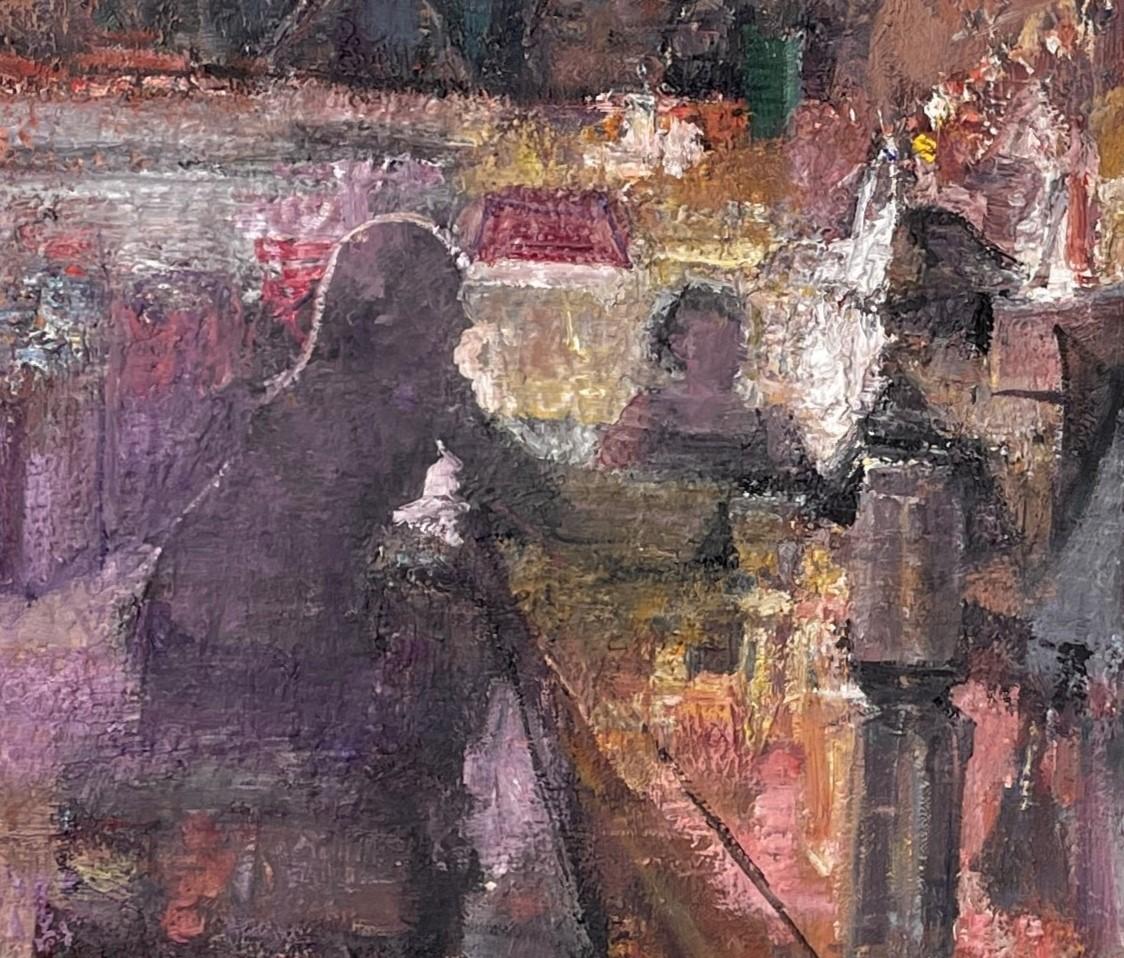 „High Dive“ von Mikael Olson, Original impressionistisches Interieur-Ölgemälde, Original im Angebot 1