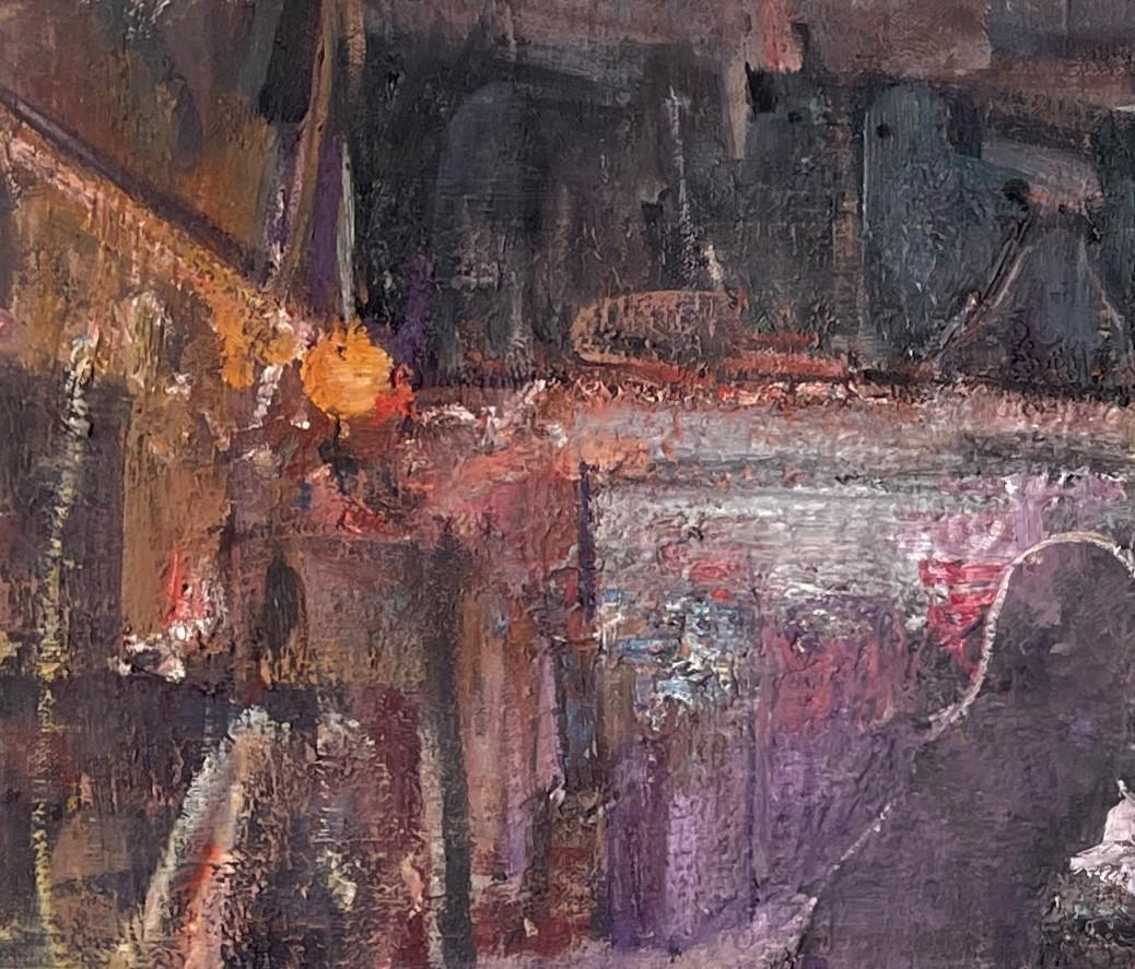 „High Dive“ von Mikael Olson, Original impressionistisches Interieur-Ölgemälde, Original im Angebot 2