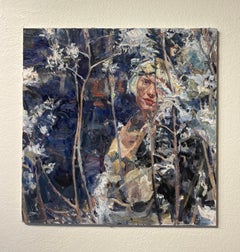 "In the Flowers, " Oil Painting