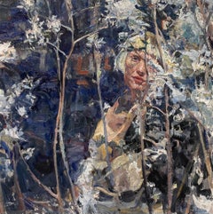 "In the Flowers, " Oil Painting
