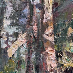 „In The Woods“ (2024) von Mikael Olson, Original impressionistisches Ölgemälde