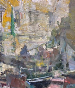 "Light Bounce Venice" (2024) By Mikael Olson, Impressionist Oil Painting