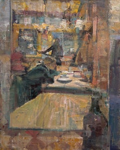"Mirror" (2024) By Mikael Olson, Impressionist Oil Still-Life Painting