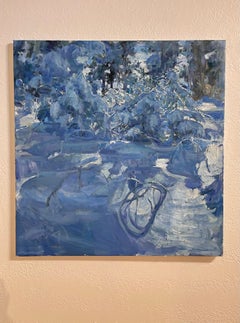 "Snow and Hoar Frost on Evergreens" Oil Painting