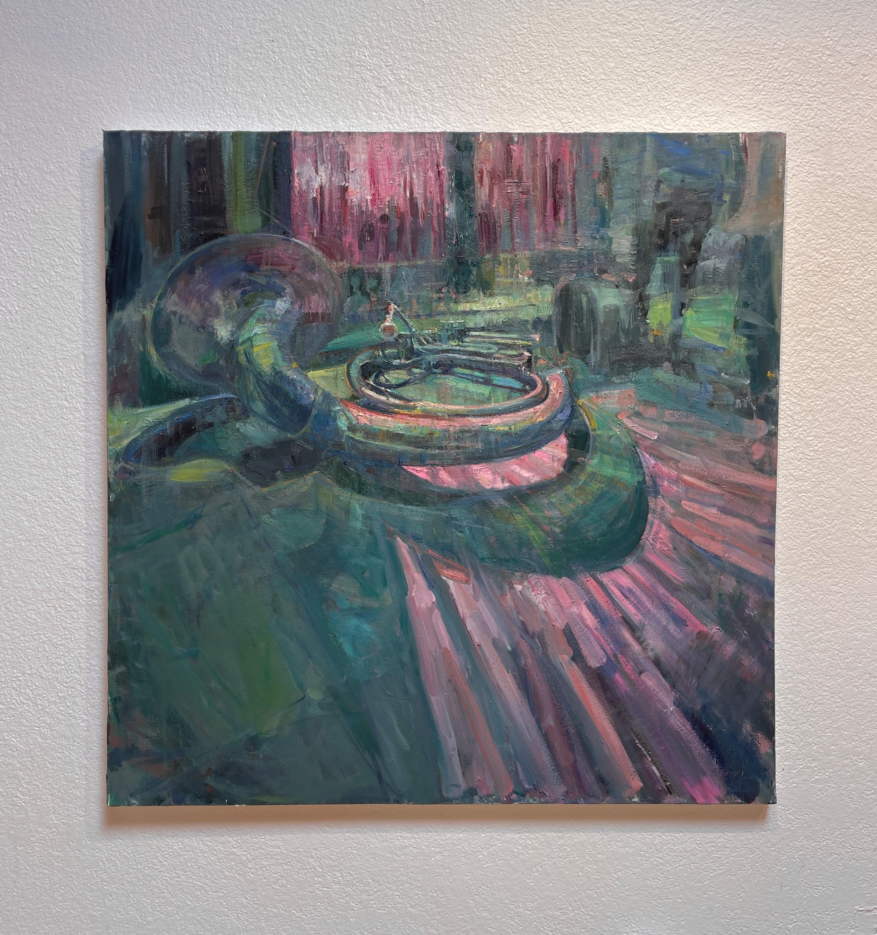 „Tuba at Rest“ (2024) von Mikael Olson, impressionistisches Öl-Stillleben im Angebot 2