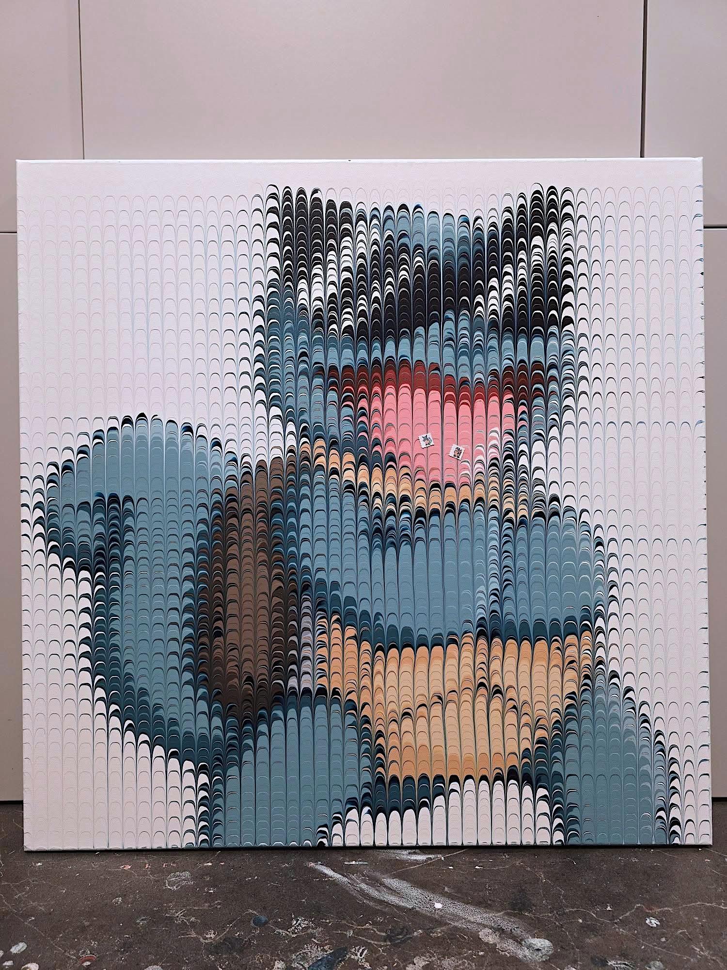 Mikael Takacs Figurative Painting - Contemporary pop art Acrylic Canvas Hand painted Pokemon acid figure  interior