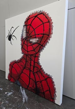 Contemporary pop art Acrylic on Canvas Hand painted comic figurative interior