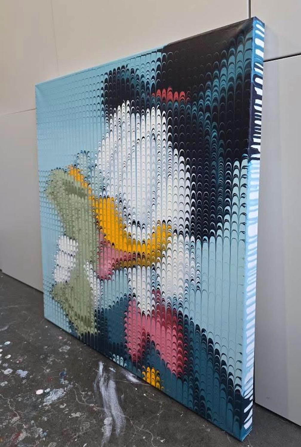 Contemporary pop art Acrylic on Canvas Hand painted Disney figurative interior - Painting by Mikael Takacs