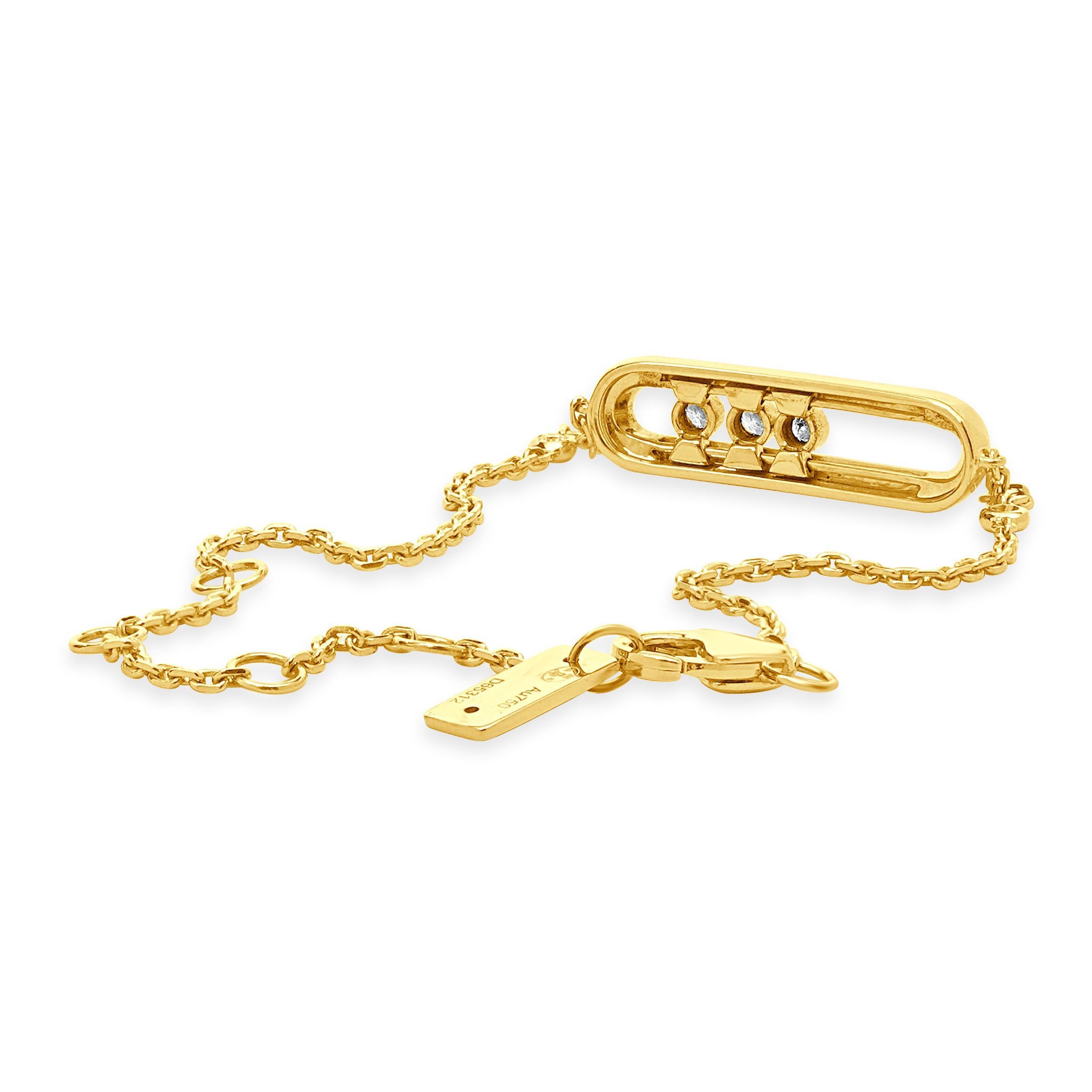 Mikassa Pulsera Baby Move de Diamantes en Oro Rosa de 18 Kilates Corte redondo en venta