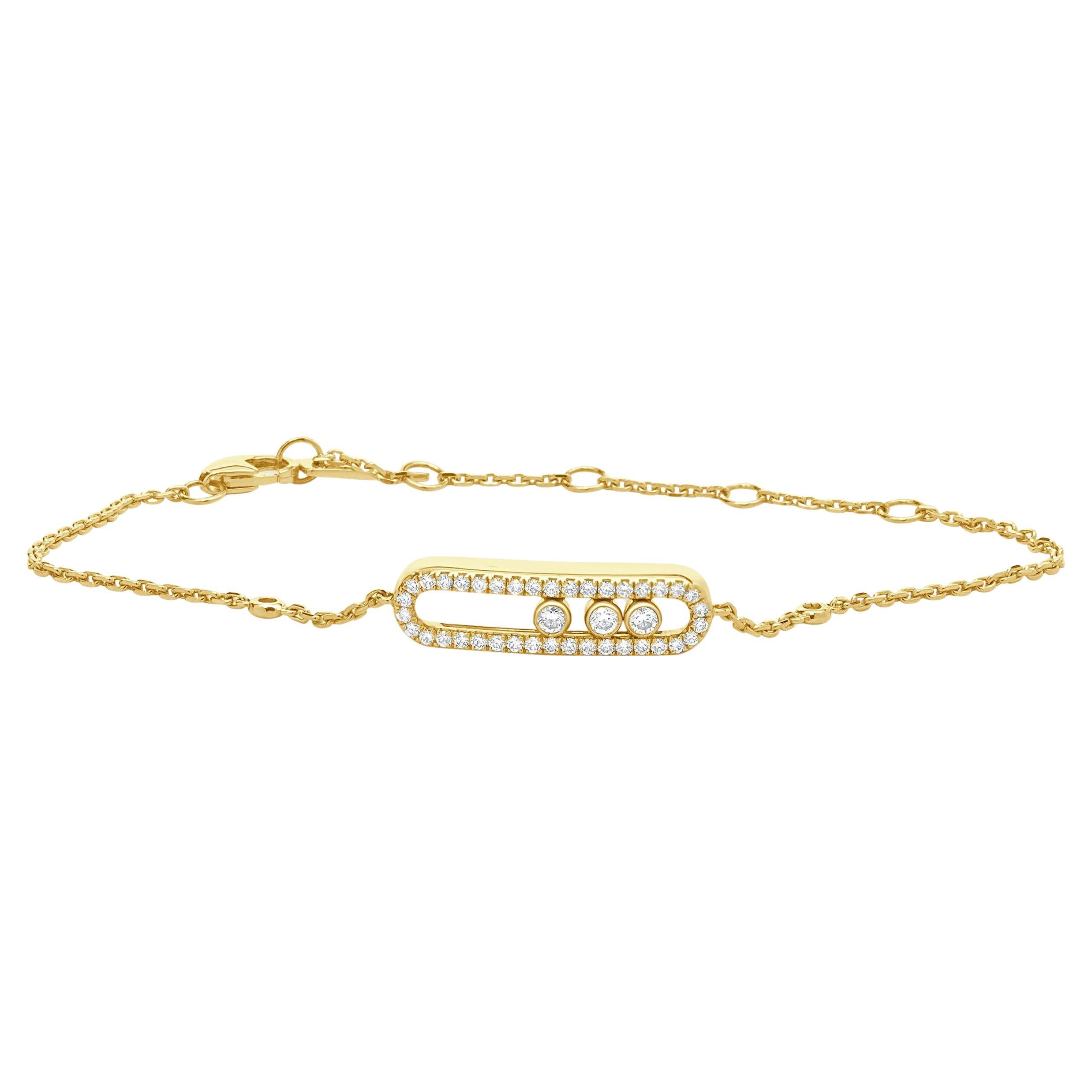 Mikassa Bracciale Baby Move in oro rosa 18 carati con diamanti