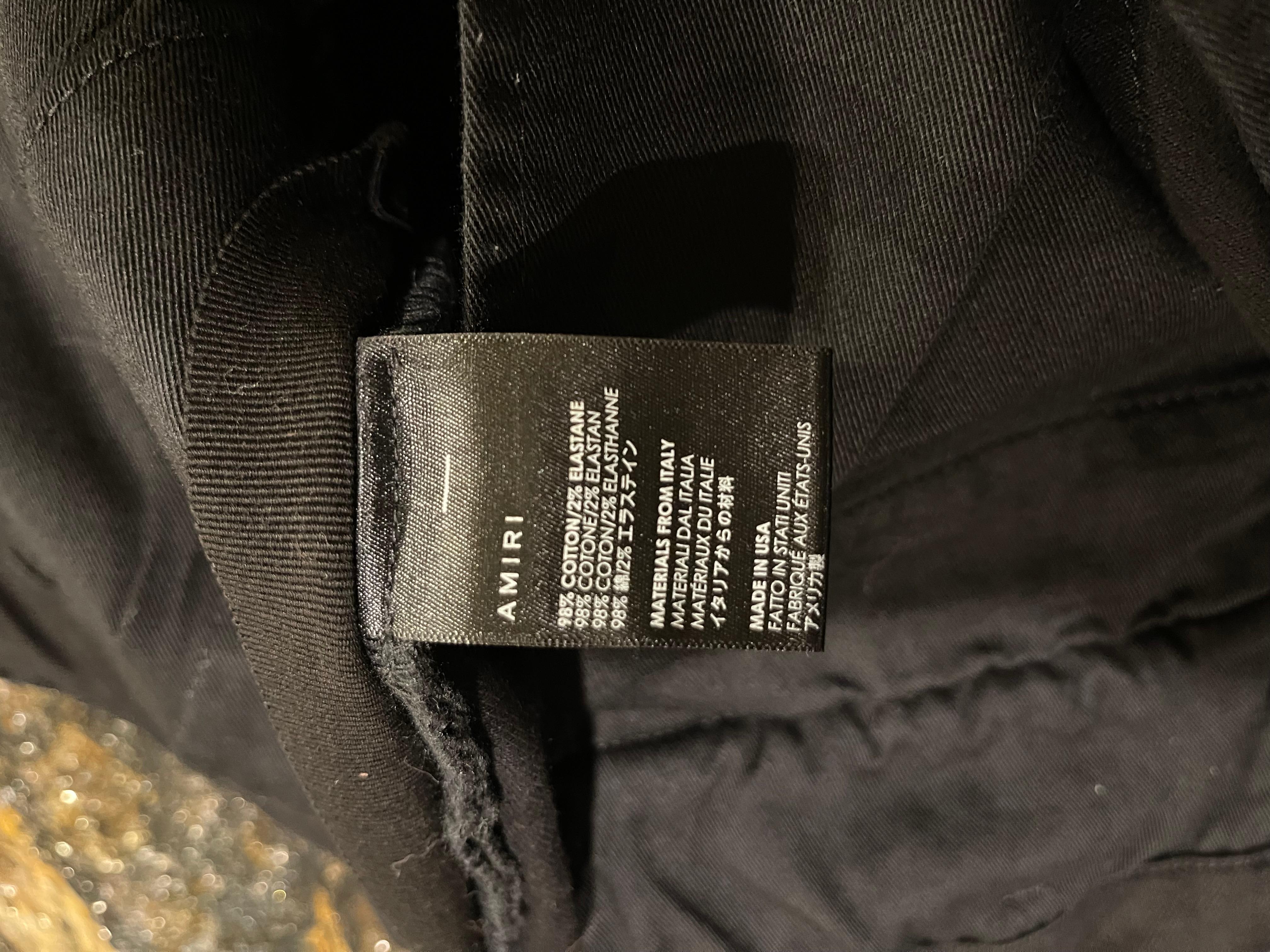 Mike Amiri Black Cargo Pants size 34 3