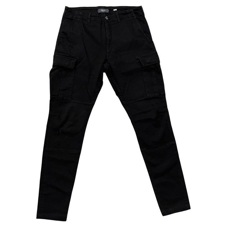 Mike Amiri Black Cargo Pants size 34 For Sale at 1stDibs