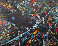 "Second Sight" Large Cosmic Contemporary Abstract by Mike Ball