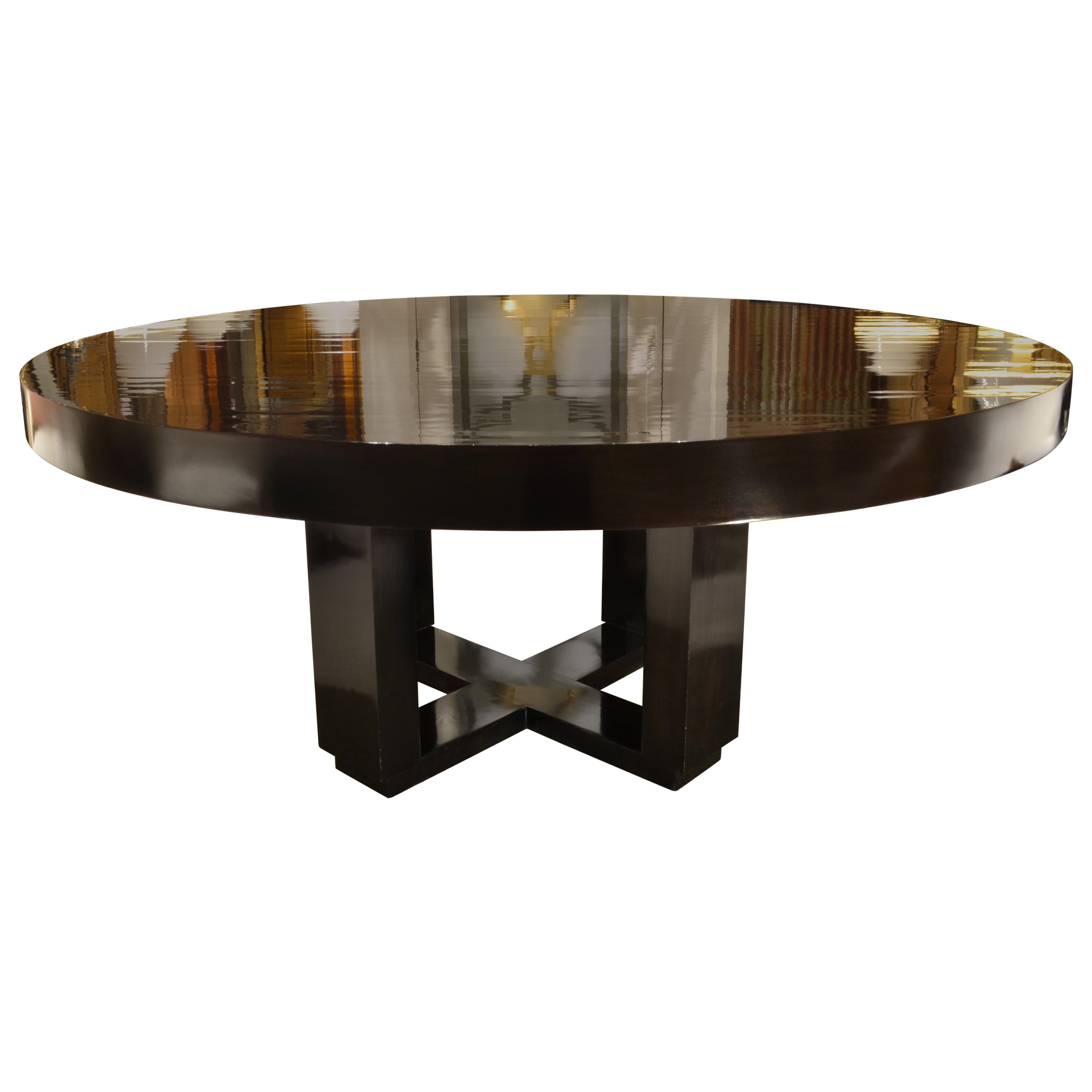 Mike Bell Curly Maple Contemporary Table with Rippled Lacquer