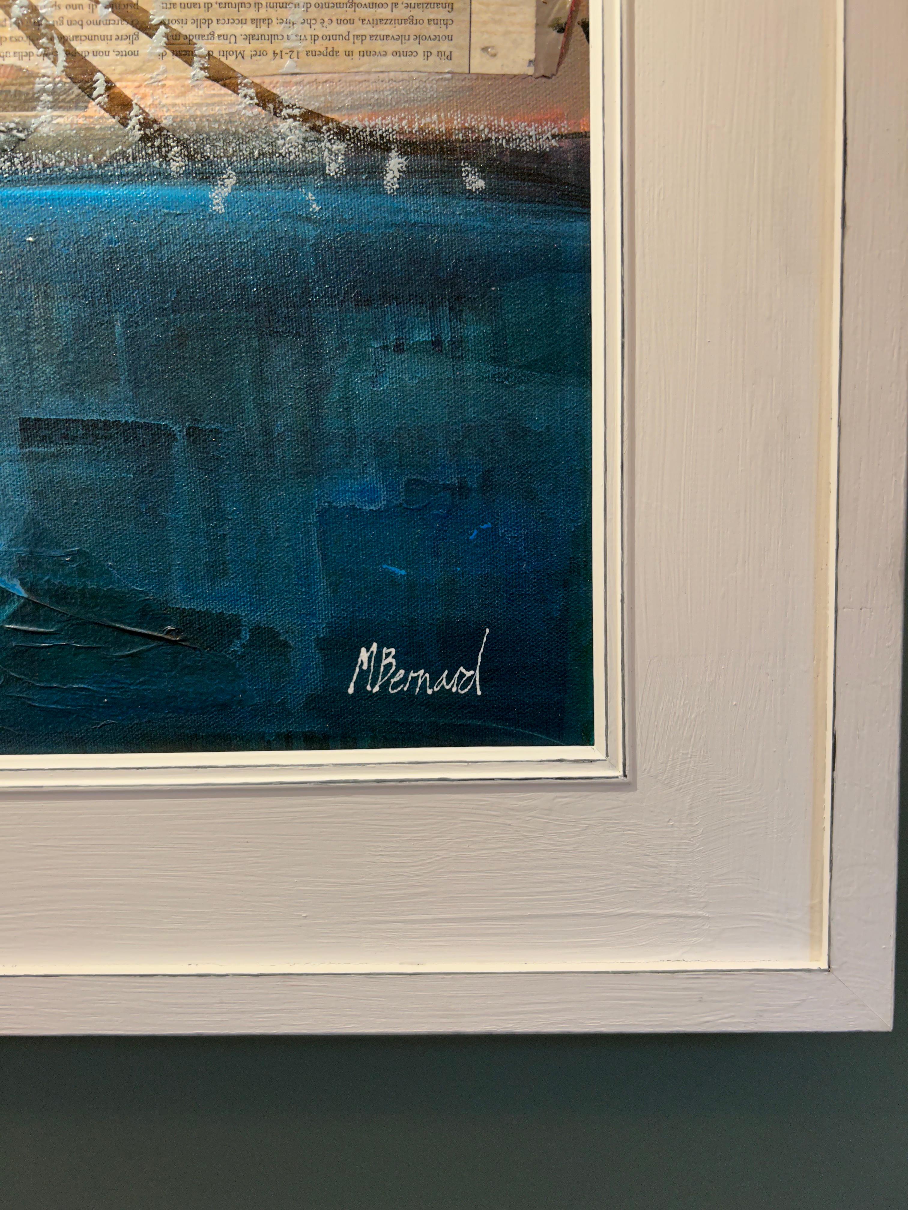 Riflessi del canale, Venezia, Paesaggio a tecnica mista dei canali di Venezia 8
