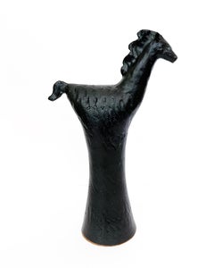 "Black Stallion" Ceramic Sculpture