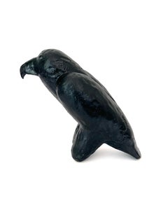 "Seated Crow" Ceramic Sculpture